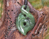 Koru Twist carved from Hapopo  Pounamu - NZ Greenstone