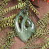 Twist or Pikorua carved from Hapopo Pounamu - NZ Greenstone