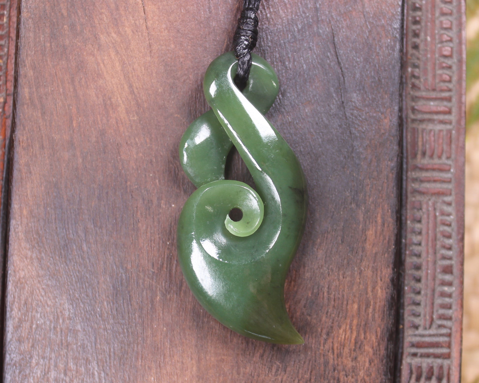 Hapopo Pounamu Koru Twist - NZ Greenstone