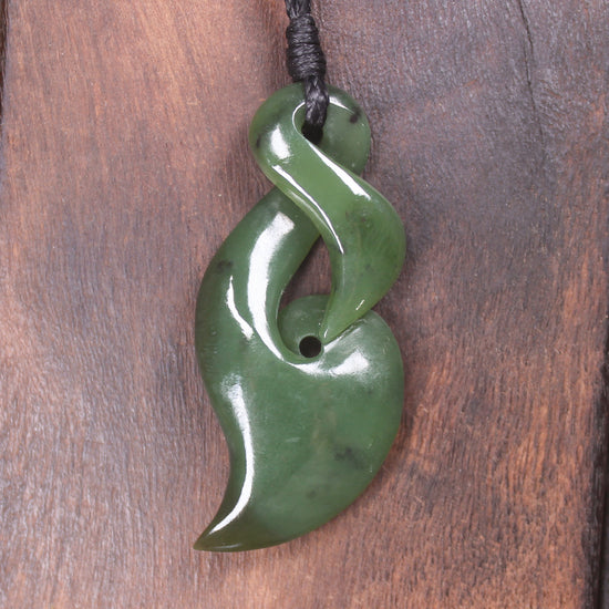 Hapopo Pounamu Koru Twist - NZ Greenstone
