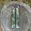 Roimata or Teardrop earrings carved from Kawakawa Pounamu - NZ Greenstone