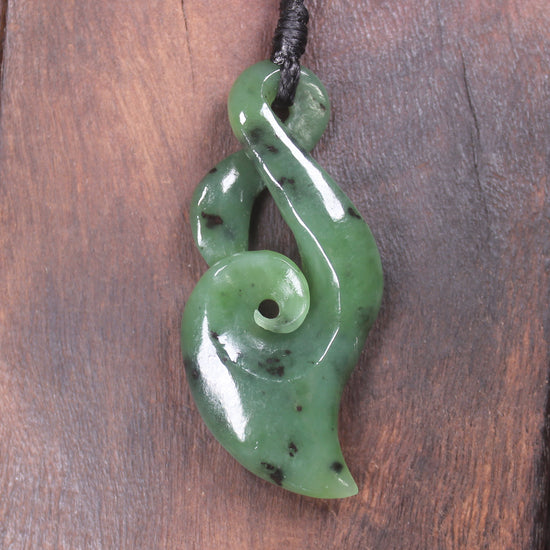 Hapopo Pounamu Koru Twist - NZ Greenstone