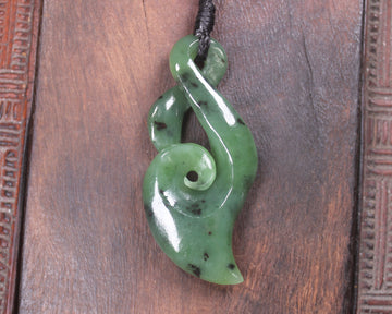 Hapopo Pounamu Koru Twist - NZ Greenstone