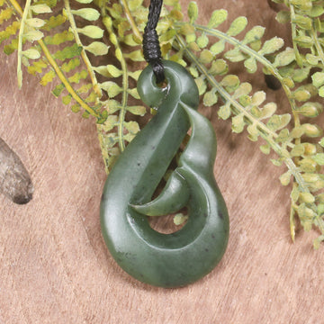 Whale Tail carved from Hapopo Pounamu - NZ Greenstone