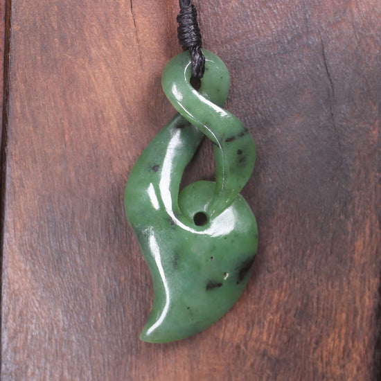 Hapopo Pounamu Koru Twist - NZ Greenstone
