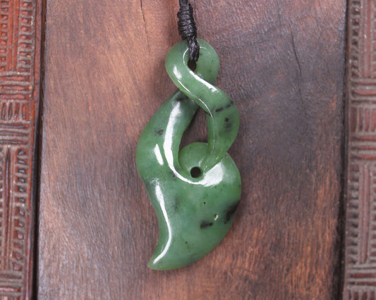 Hapopo Pounamu Koru Twist - NZ Greenstone