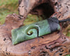 Toki or Adze with Koru carved from Hapopo Pounamu - NZ Greenstone