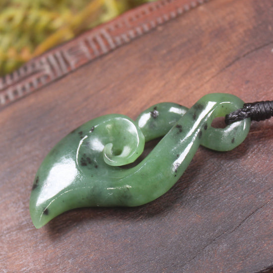 Hapopo Pounamu Koru Twist - NZ Greenstone