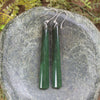 Roimata or Teardrop earrings carved from Kawakawa Pounamu - NZ Greenstone