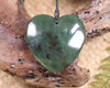 Heart carved from Hapopo Pounamu - NZ Greenstone