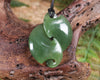 Twist Pendant carved from Hapopo Pounamu - NZ Greenstone