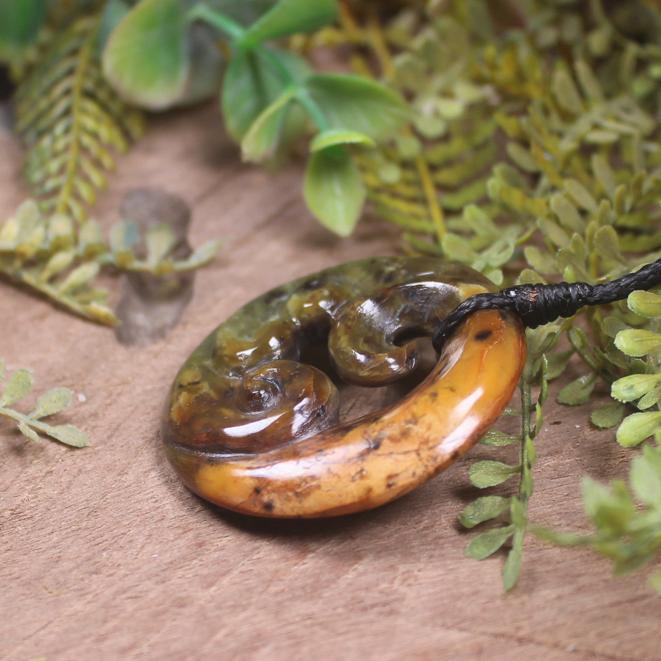 Koru carved from Totoweka Pounamu - NZ Greenstone