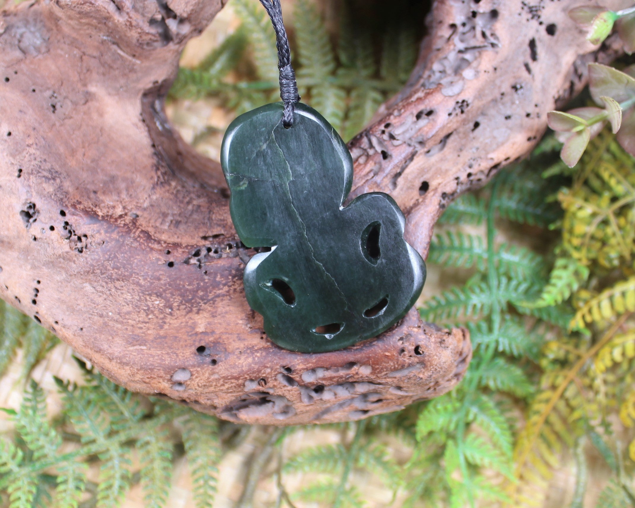 Hei Tiki carved from Kawakawa Pounamu - NZ Greenstone