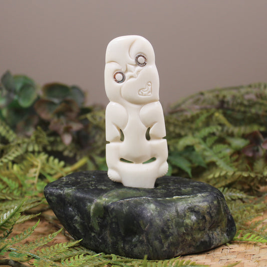 Tiki Sculpture carved from beef bone