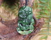 Hei Tiki carved from Flower Jade Pounamu - NZ Greenstone