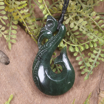 Manaia pendant carved from Kawakawa Pounamu - NZ Greenstone