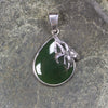 Kawakawa Pounamu pendant set in Sterling Silver - NZ Greenstone