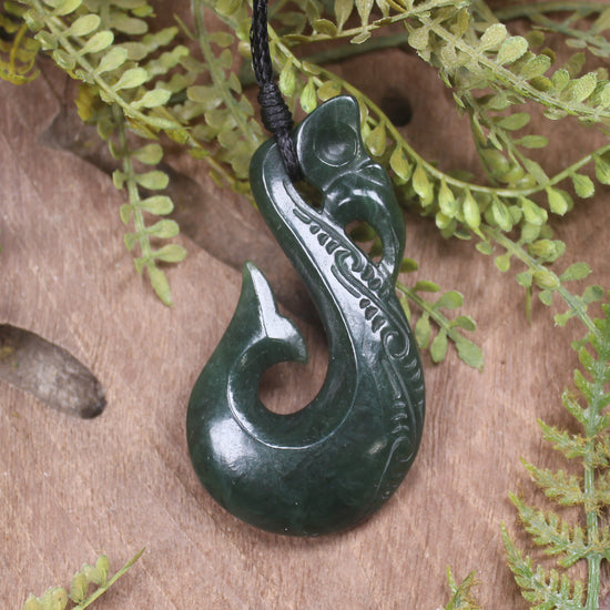 Manaia pendant carved from Kawakawa Pounamu - NZ Greenstone
