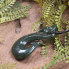 Manaia pendant carved from Kawakawa Pounamu - NZ Greenstone