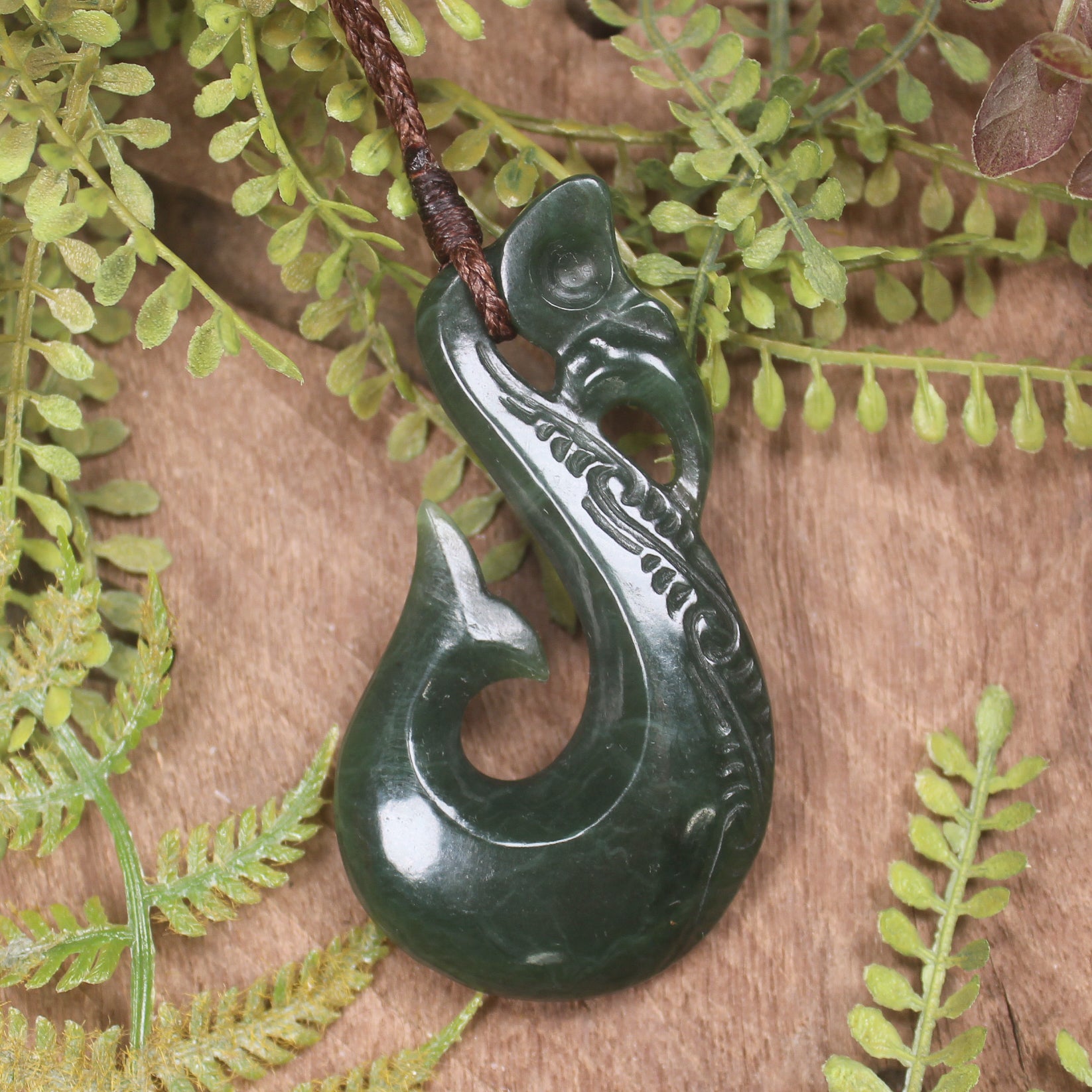 Manaia pendant carved from Kawakawa Pounamu - NZ Greenstone