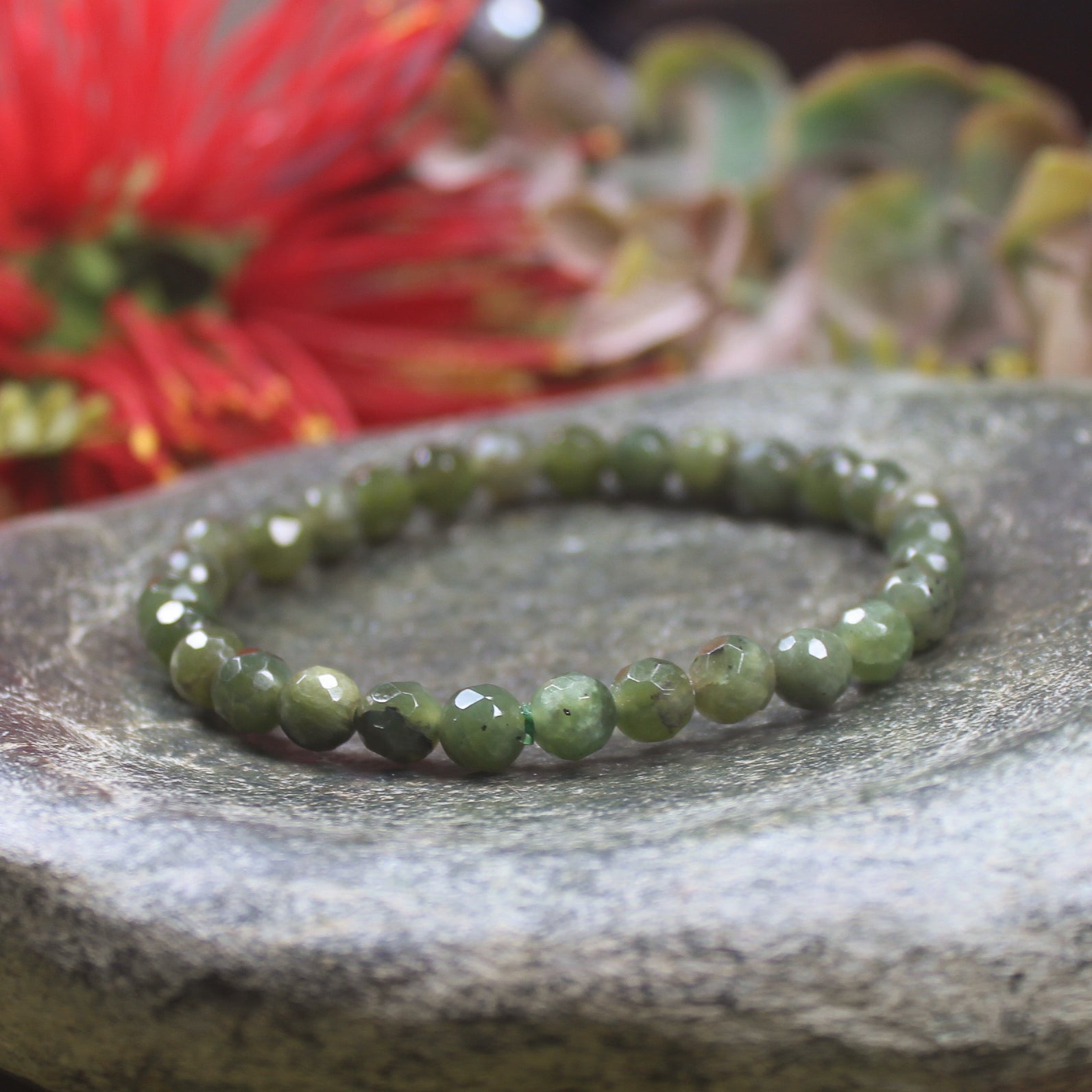 Hapopo Pounamu beaded bracelet