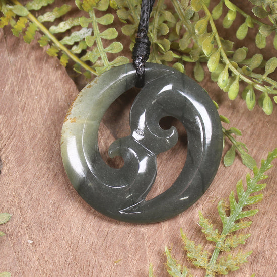 Inanga Koru pendant - NZ Greenstone