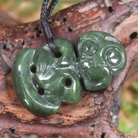 Rimu Pounamu Hei Tiki - NZ Greenstone