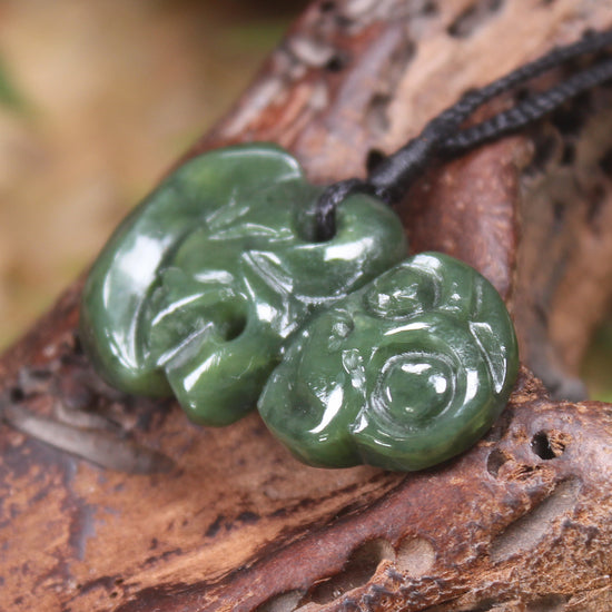 Rimu Pounamu Hei Tiki - NZ Greenstone