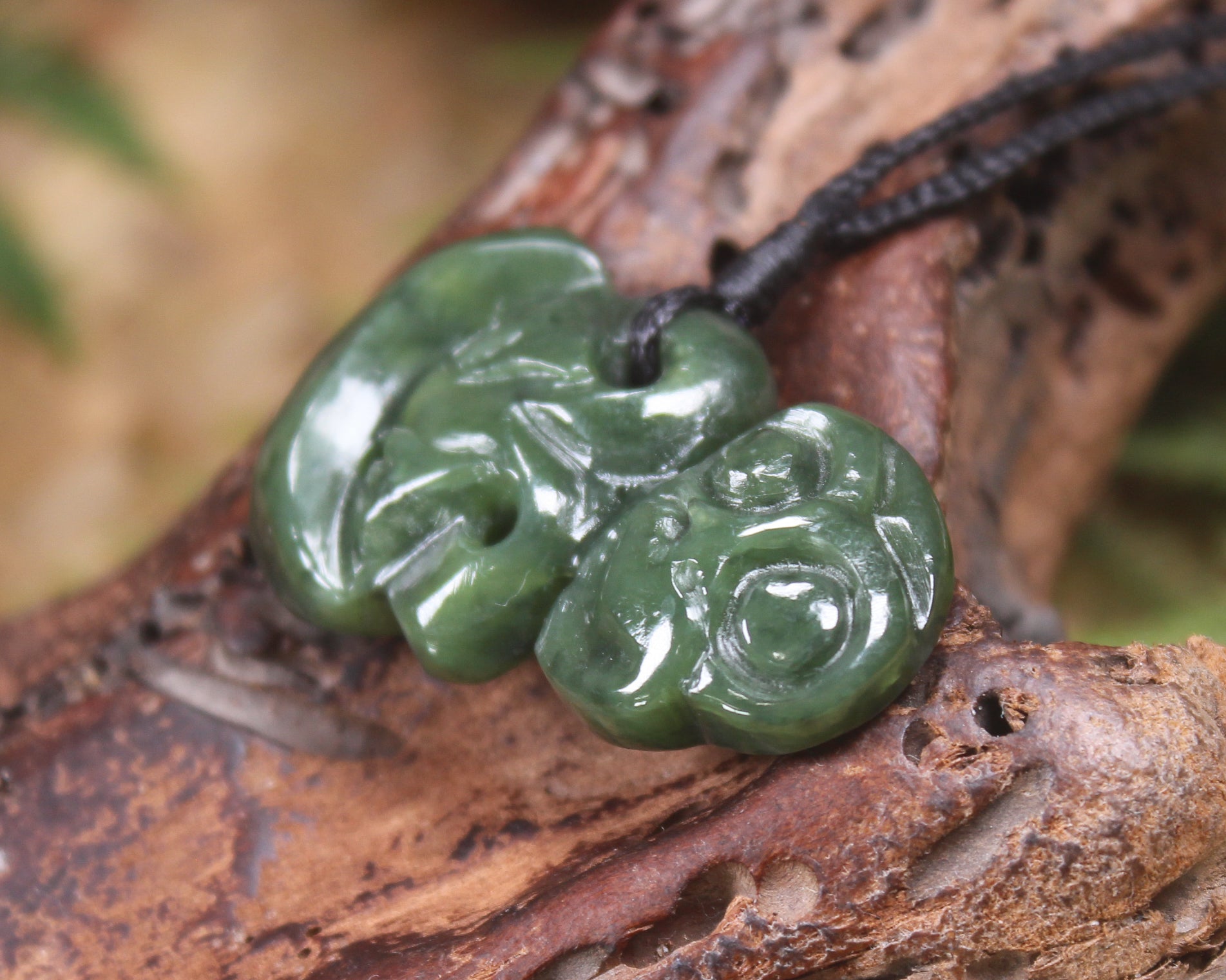 Rimu Pounamu Hei Tiki - NZ Greenstone