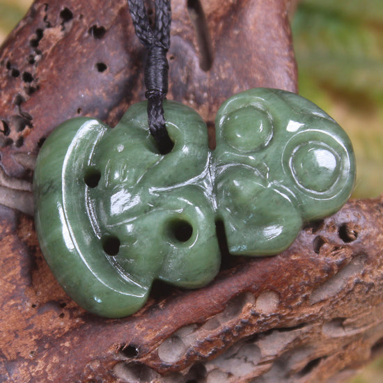 Hapopo Pounamu Hei Tiki - NZ Greenstone