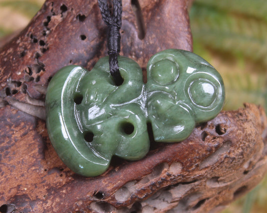 Hapopo Pounamu Hei Tiki - NZ Greenstone