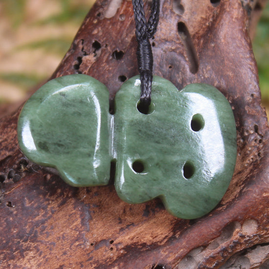 Hapopo Pounamu Hei Tiki - NZ Greenstone