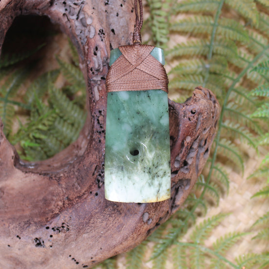 Toki or Adze with Koru carved from Hapopo Pounamu - NZ Greenstone