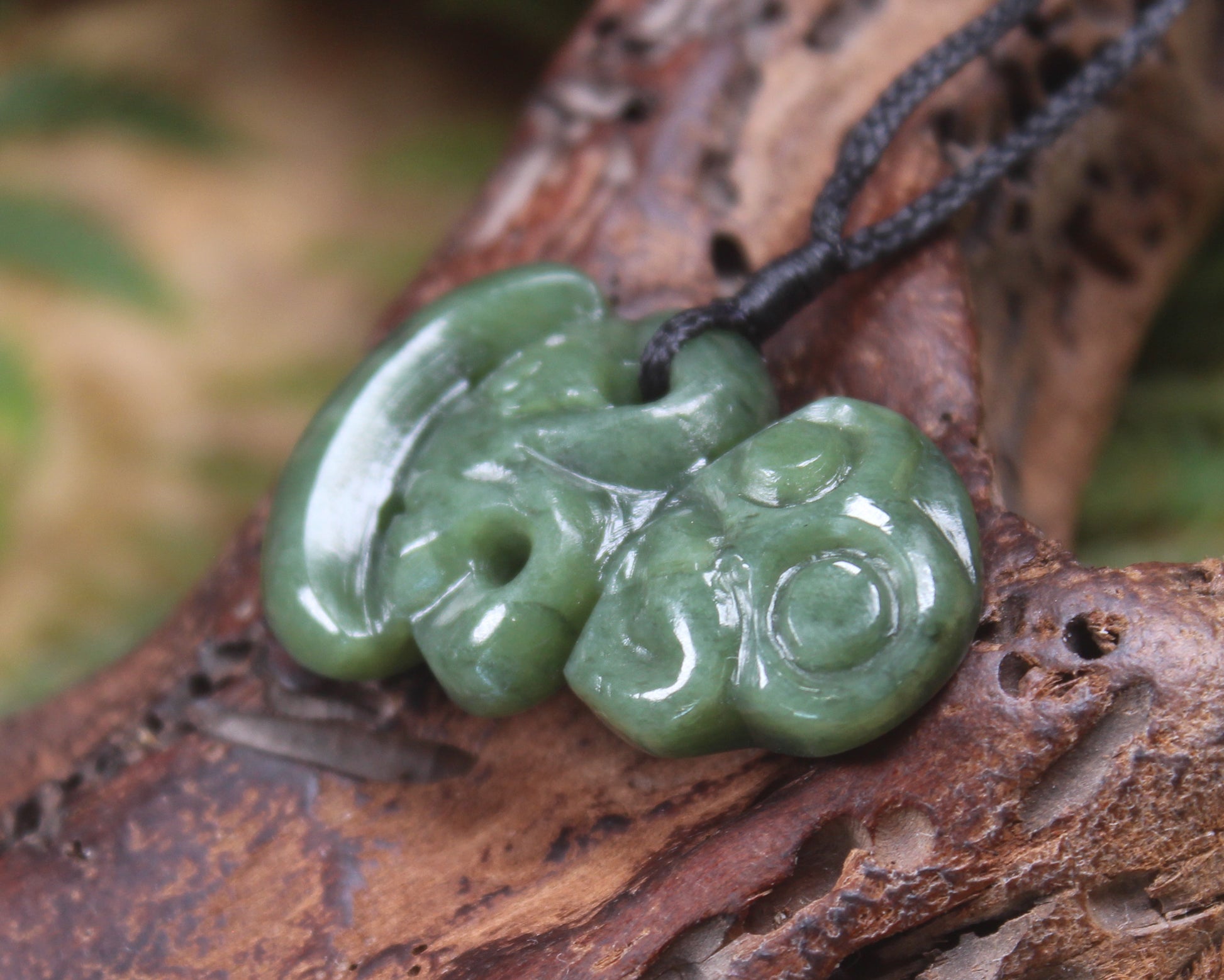 Hapopo Pounamu Hei Tiki - NZ Greenstone