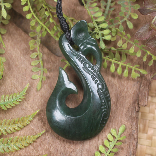 Manaia pendant carved from Kawakawa Pounamu - NZ Greenstone