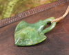 Stingray or Whai carved from Flower Jade Pounamu - NZ Greenstone