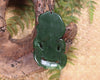 Hei Tiki carved from Flower Jade Pounamu - NZ Greenstone