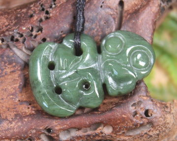 Hapopo Pounamu Hei Tiki - NZ Greenstone