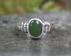 Sterling Silver Kawakawa Pounamu Ring - NZ Greenstone