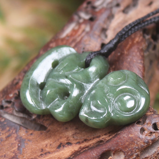 Hapopo Pounamu Hei Tiki - NZ Greenstone