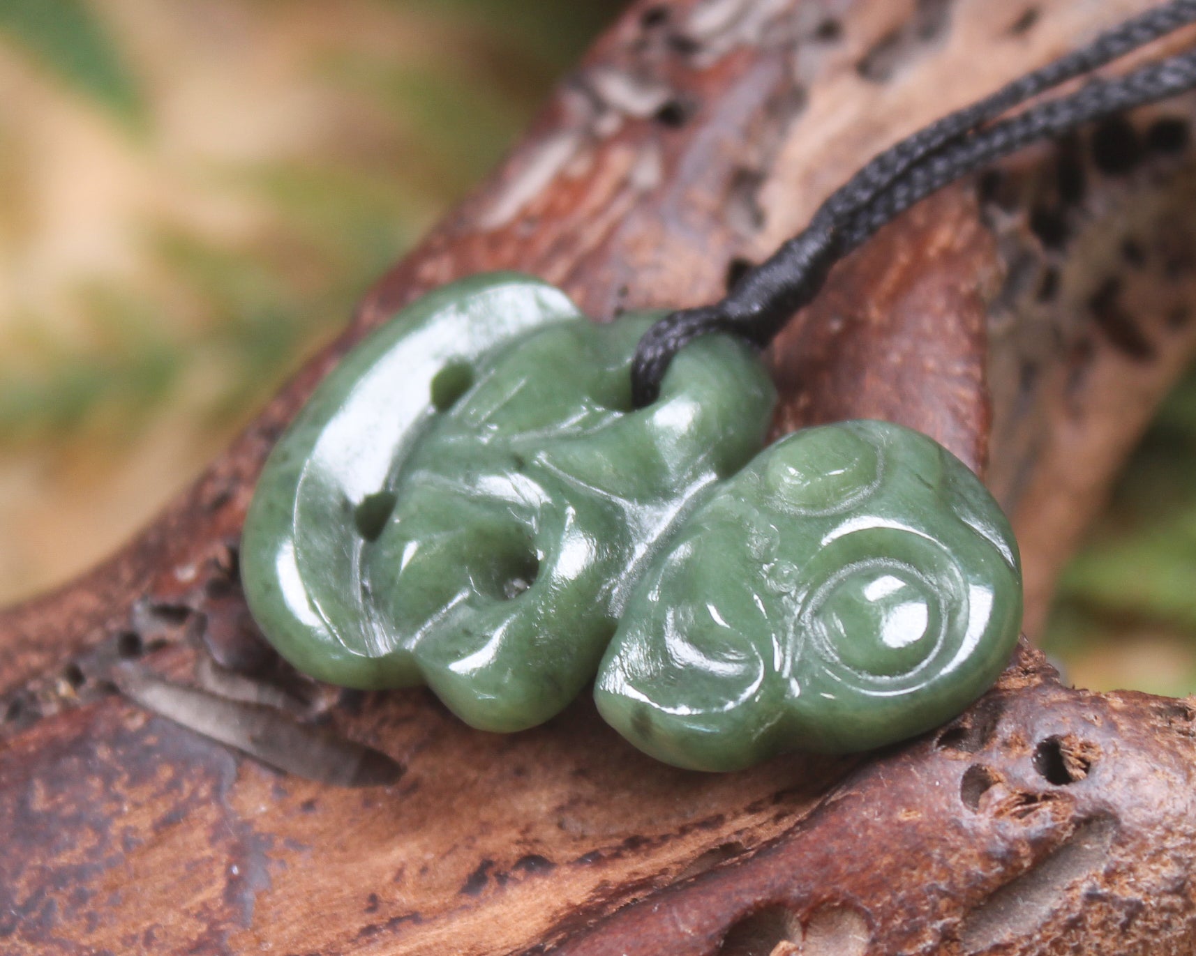 Hapopo Pounamu Hei Tiki - NZ Greenstone