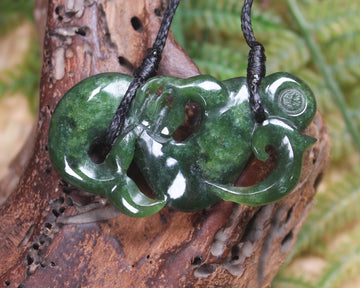 Manaia carved from Kawakawa Pounamu - NZ Greenstone
