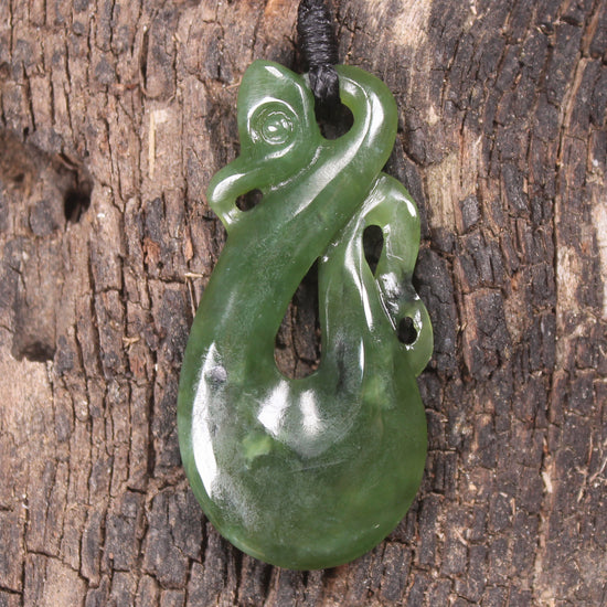Manaia carved from Rimu Pounamu - NZ Greenstone