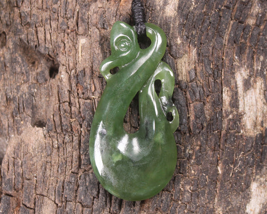 Manaia carved from Rimu Pounamu - NZ Greenstone