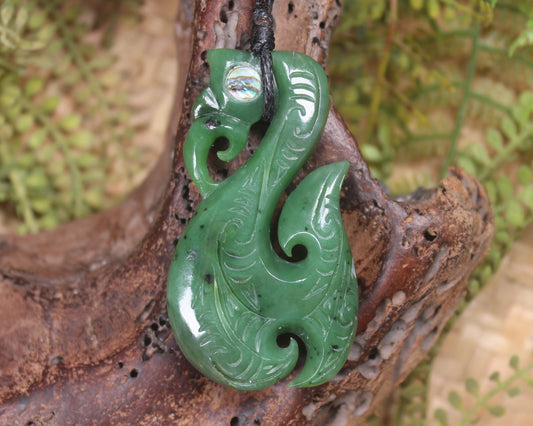 Manaia carved from Hapopo Pounamu - NZ Greenstone