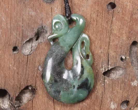 Manaia carved from Inanga Pounamu - NZ Greenstone