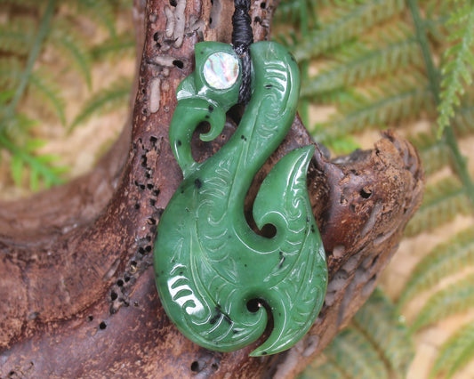 Manaia carved from Hapopo Pounamu - NZ Greenstone