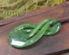 Twist Pendant carved from Kawakawa Pounamu - NZ Greenstone