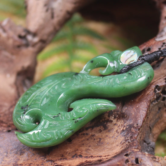Manaia carved from Hapopo Pounamu - NZ Greenstone