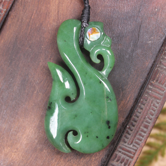 Manaia carved from Hapopo Pounamu - NZ Greenstone